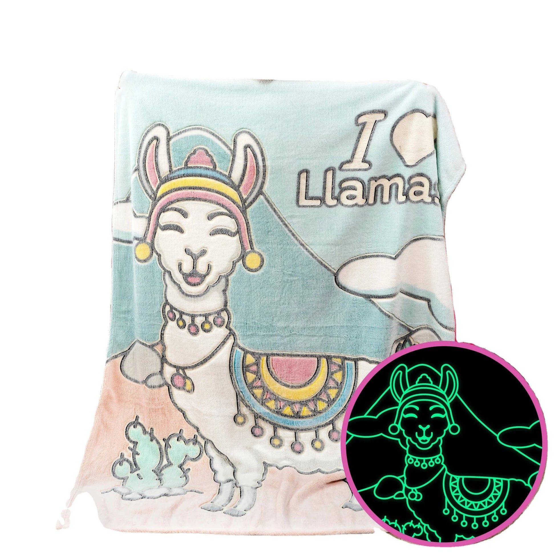 Glow in the Dark Flannel Throw Blanket-Modern Woven Coral Fleece 100% Polyester for Teen Girls-Portable & Anti-Pilling Gift