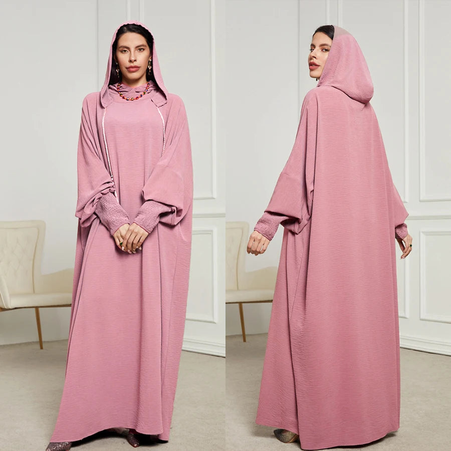 Wholesale Traditional Egyptian Islamic Sporty Dress Modesty Dubai Turkish Hooded Abaya Prayer Dress Cap Wholesale Daily Musli