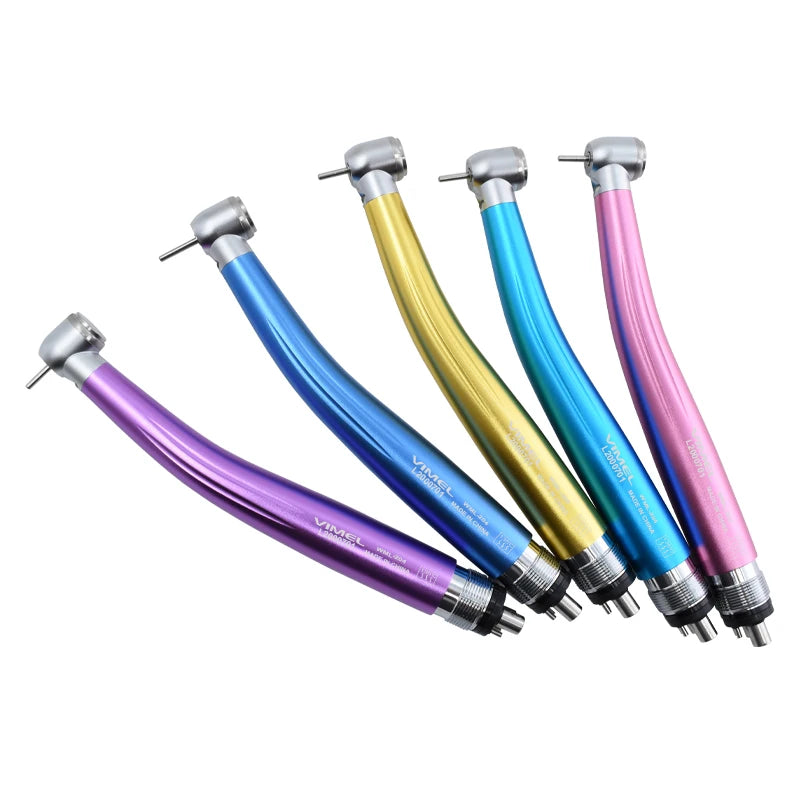Dental High-Speed Handpiece LED Self-Luminous Color Rainbow Press Handpiece
