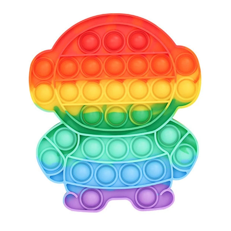 Silicone Sensory Fidget Toy for Autism Children-Push for Bubble Toy with Customized Color & Size Cartoon Animal Design