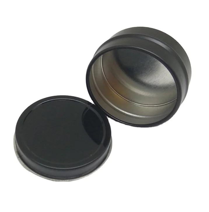 2oz Food Safe Tinplate Empty Cosmetic Tin with Flap Lid Air Tight & Pocket Size for Face Cream Essential Oil Lotion Wigs