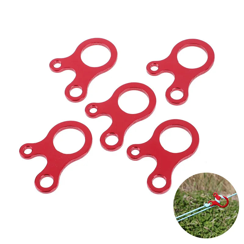 Tent Guy Lines Tensioners Aluminium Alloy Rope Guylines Adjuster 3Hole Quick Knot Tent Cord Runner Fastener Wind Rope Buckle