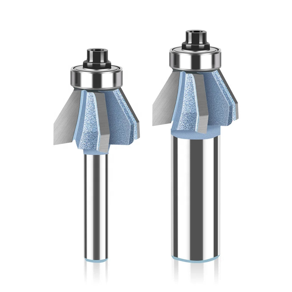 Chamfer Cut Tungsten Steel Wood Router Bits Bevel Edge Forming 60 Degree with 4 Flutes