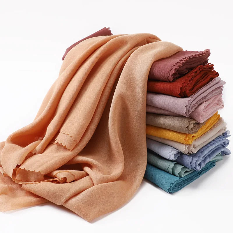 New 100% TR Cotton Hijab Scarf Women Muslim Shawls Soft Headscarf Wrap Femme Musulman Headbands Turbans Islamic Bandana Bufan