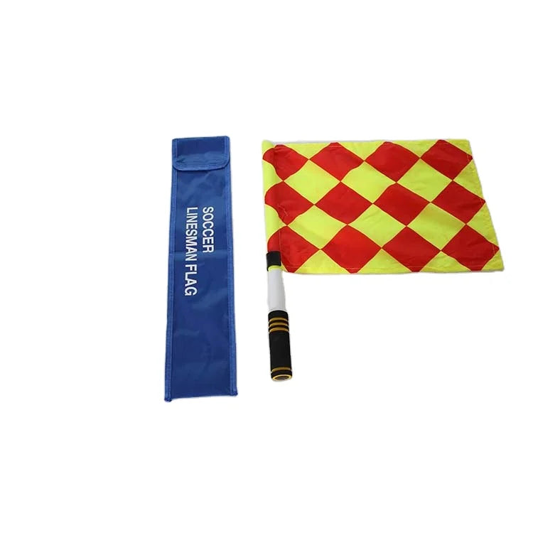 Hot Sales 100% Polyester Play Sports Match Football Soccer Referee Hand Flag Football Arbitration Flags Set of 2 (2-Pack)