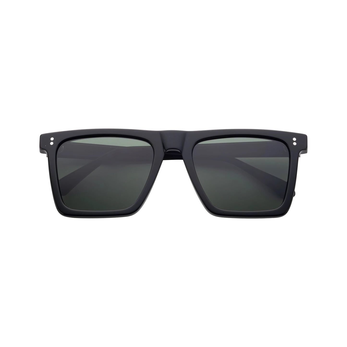 Mazzuchelli Retro Sunglasses with Thick Square Acetate Frames Polarized Lenses Made of Tac Material