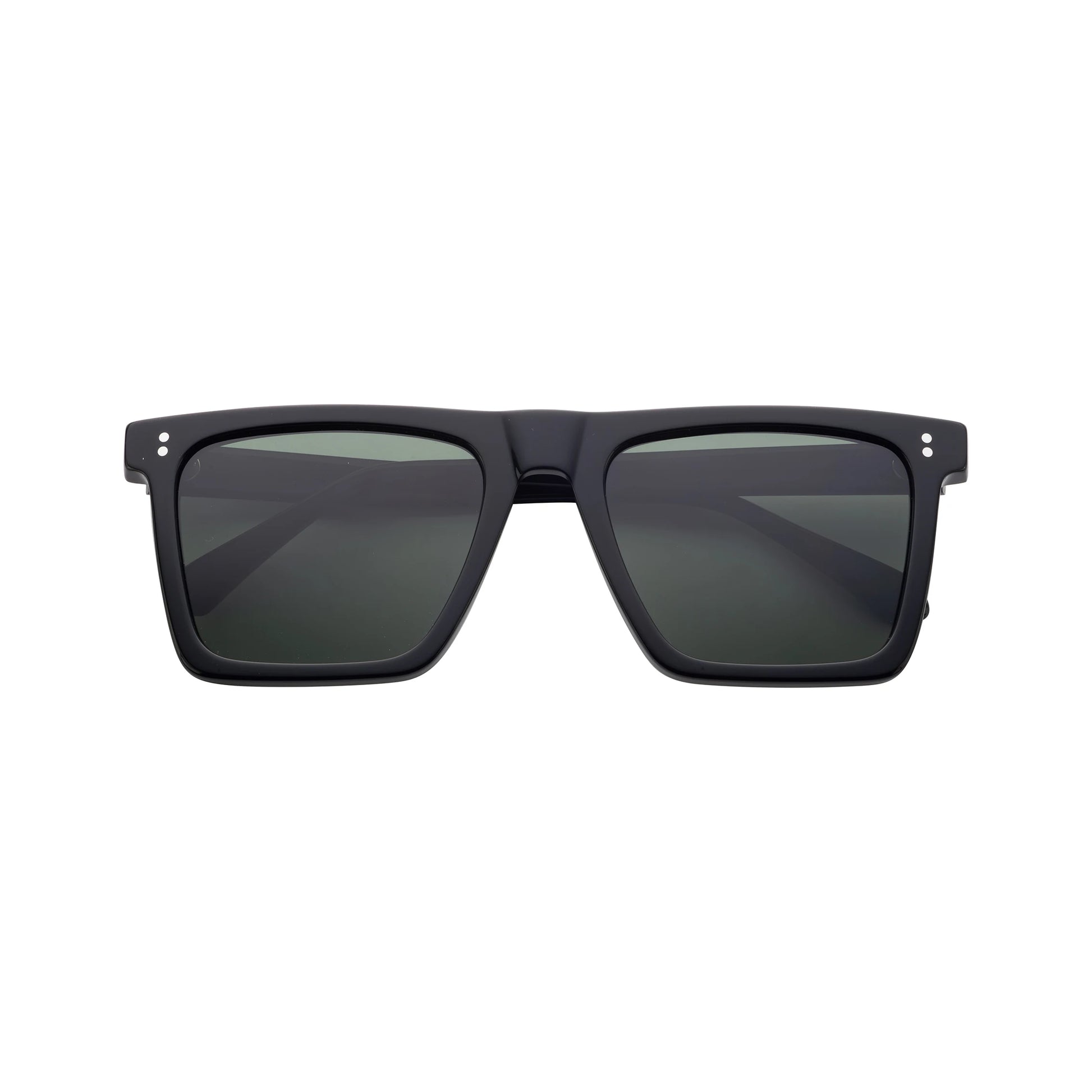 Mazzuchelli Retro Sunglasses with Thick Square Acetate Frames Polarized Lenses Made of Tac Material
