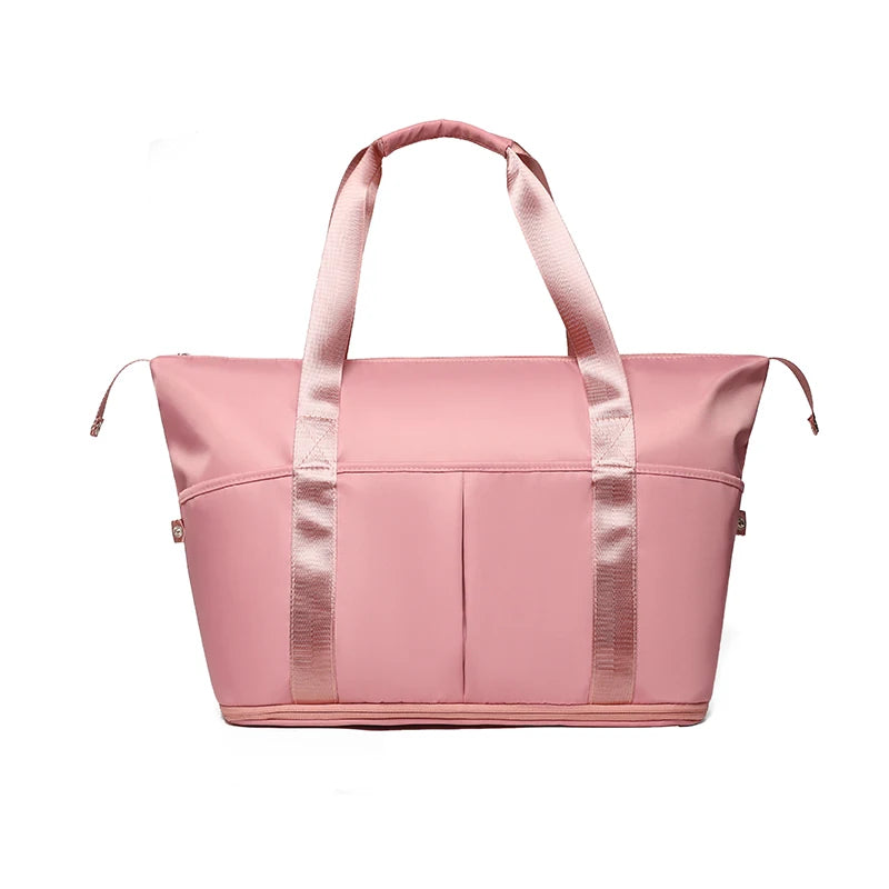 New Arrivals Outdoor Foldable Expandable Lightweight Oxford Fashion Sports Gym Duffel Tote Bag Yoga Weekend Shoulder Travel B