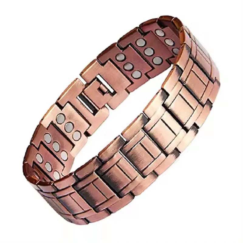Available Wholesale Retro Fashion Trend Delicate Cuff Bracelet with Magnetic Therapy Health Energy for Men