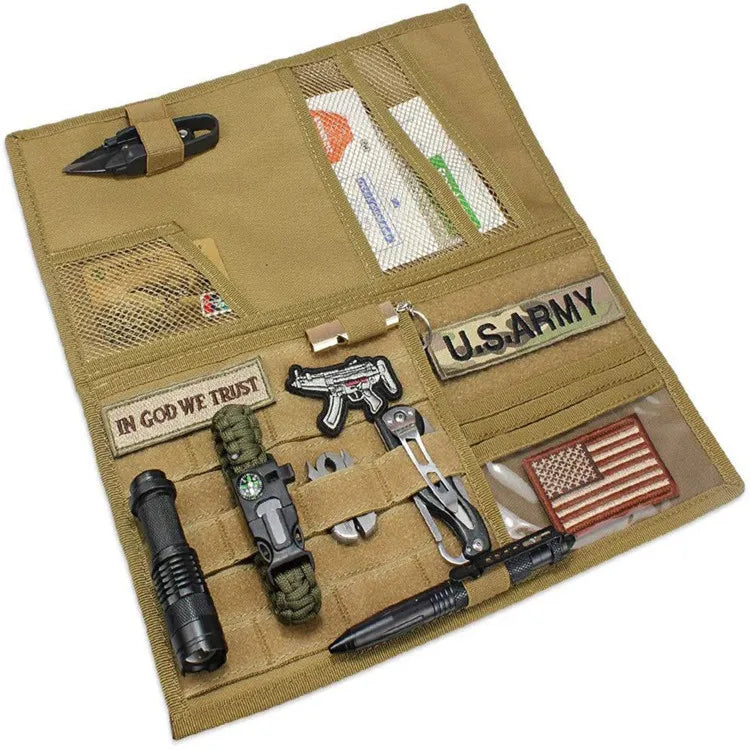 Tactical Lightweight Car Visor Card Holder MOLLE Vehicle Sun Visor EDC Tool Pouch Double Sided Organizer CD Storage Bag Holde