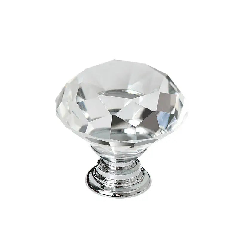 25mm Crystal Clear Diamond Drawer Handle Wardrobe Cabinets Kitchen bathroom