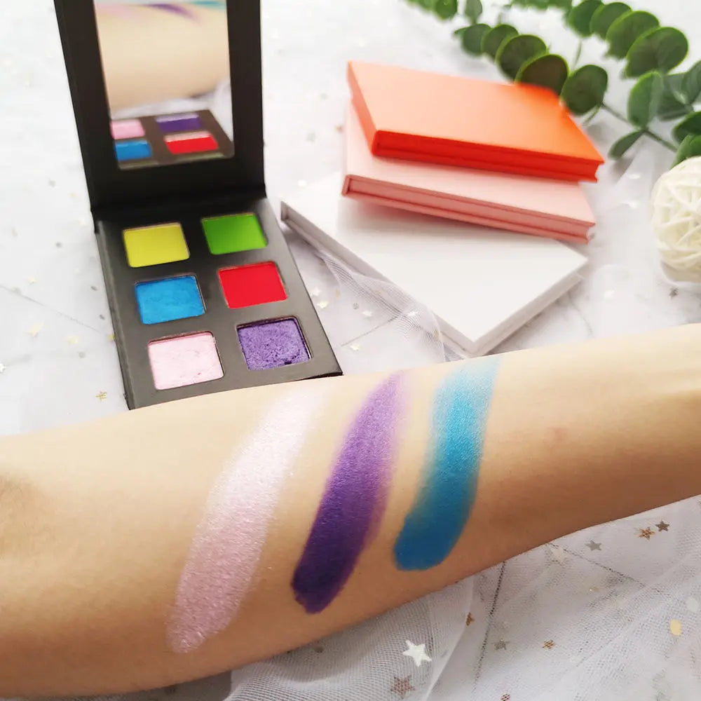 Wholesale High Pigment Vegan 6 Holes  Empty Eyeshadow Palette for Eye Makeup