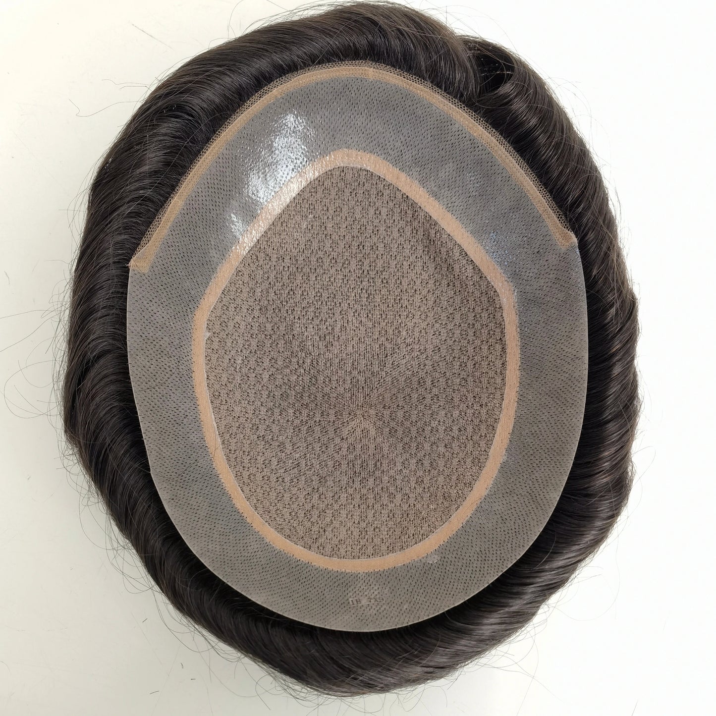 Silk Top Pu Skin Around Natural Human Hair Hidden Knots Base Men Toupee Hair Piece With Ready for Delivery