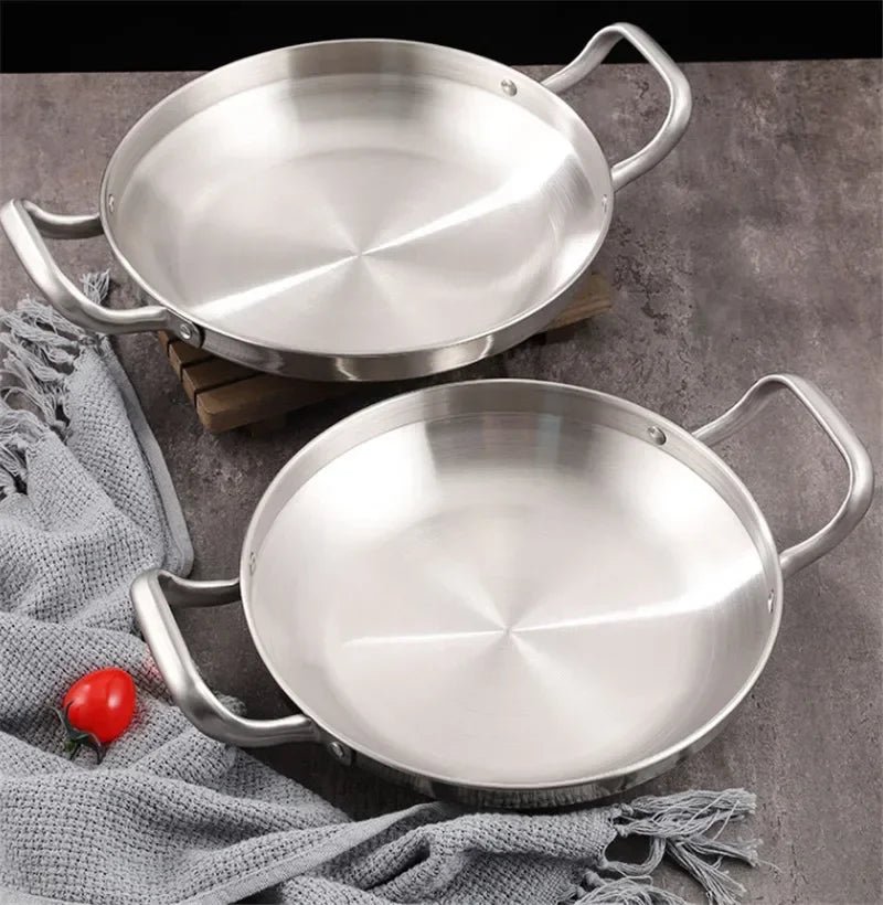 Stainless Steel Korean Cooking Pots Ramen Seafood Soup Pot Kitchen Stewpan Cookware Induction Cooker Nonstick Pans with Handl