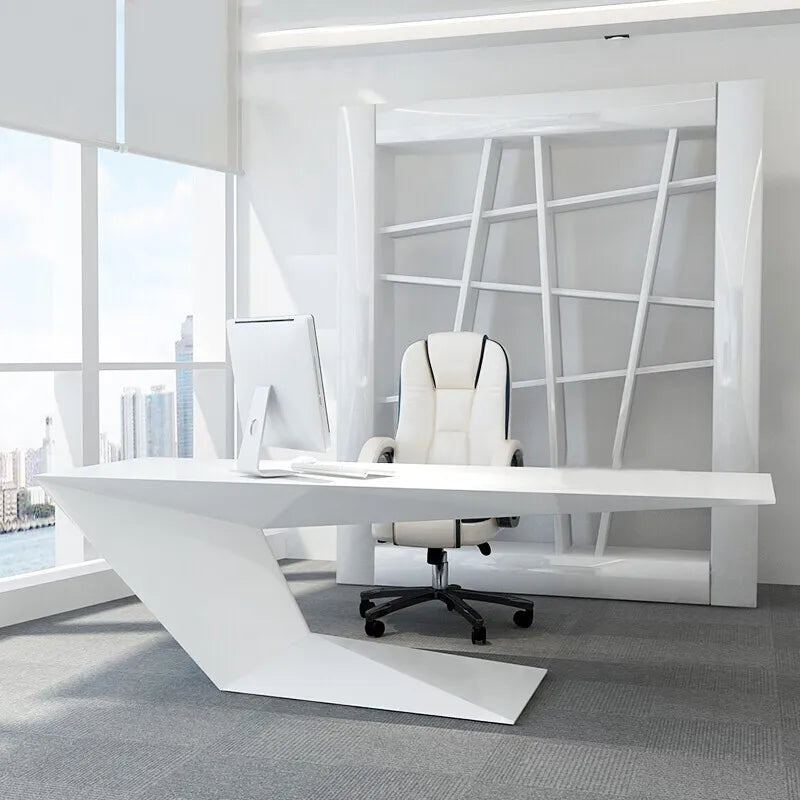Salon Desk High-tech Modern boss Executive Table Office Computer Table Design Executive Desk White Ceo Desk Office Table