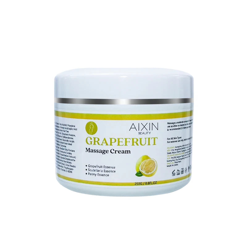 Aixin Private Label 250ml Organic Massage Cream Brightening and Nourishing Moisturizing Grapefruit Massage Cream