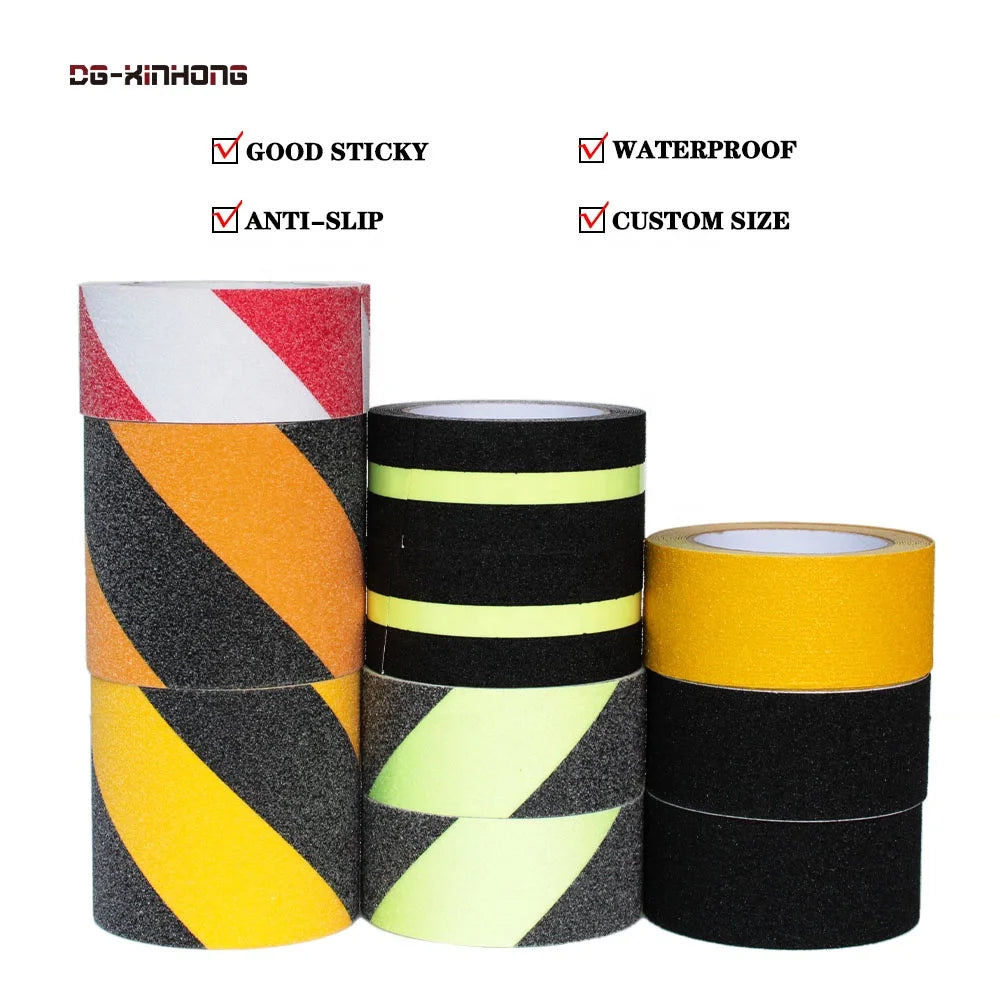 High Viscosity Waterproof Colorful Luminous Stair Tread Step Ramp Best Grip Traction PVC PET PEVA Anti Slip Safety Adhesive T