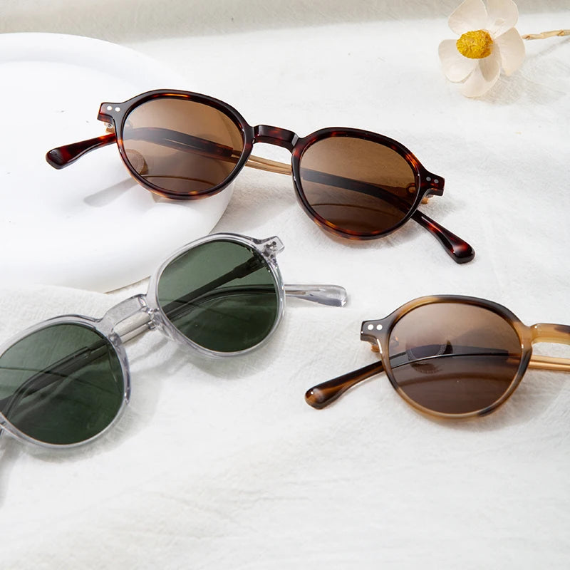 Cool Design Unisex Luxury Polarized Sunglasses Classic Full Rim Oval Half Titanium Light Weight Durable Customized Packing