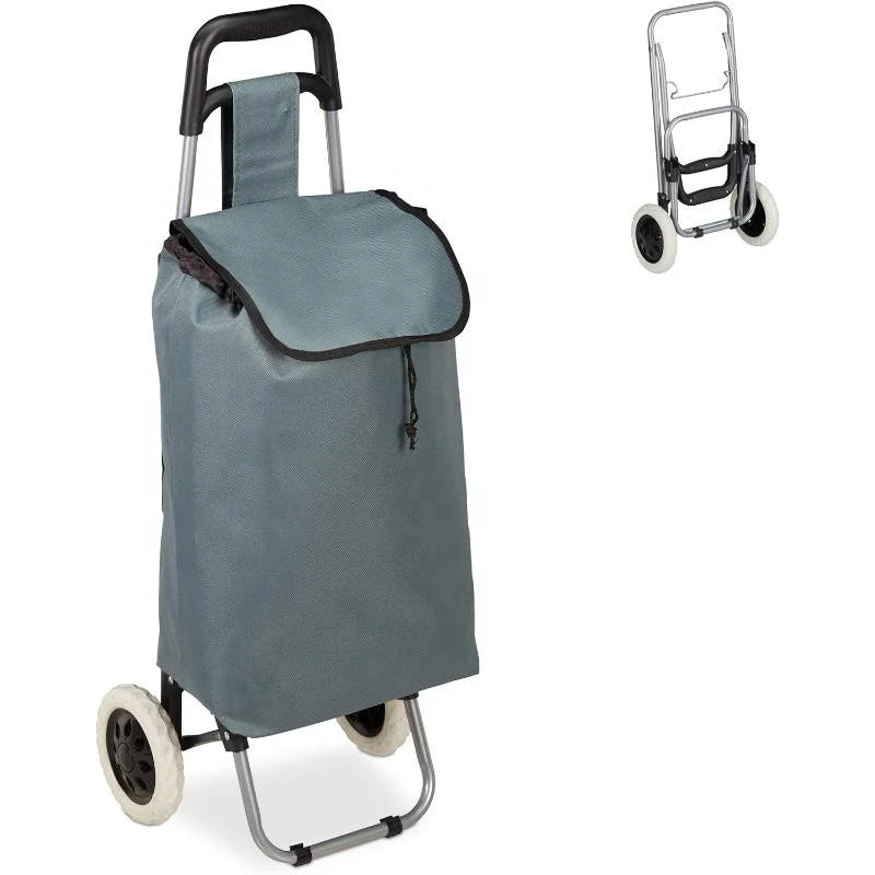 Factory Direct Supply Customized Lightweight Portable Shopping Trolley Bags 600D Polyester Foldable Cart Bag for Kitchen Use