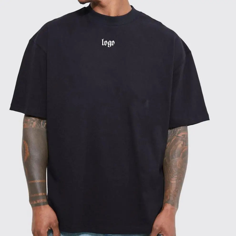 Wholesale Men's T-Shirts 100% Cotton Custom 3D Puff Print Plain 230g Oversized T Shirt Foam Screen Printing Plus Size
