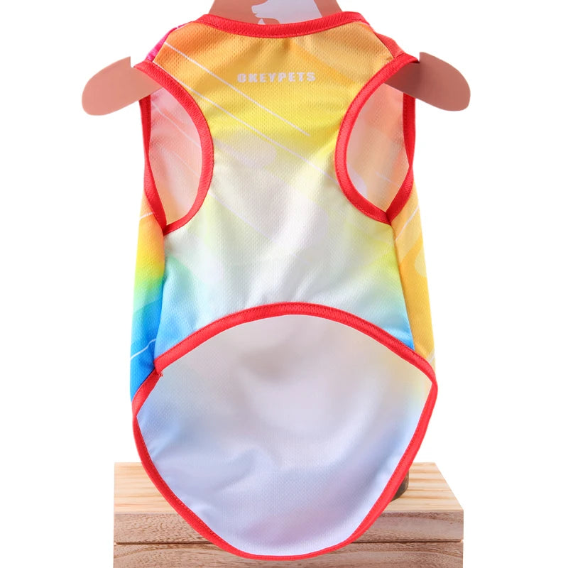 Small Medium Large Dog Clothes Mesh Breathable T-Shirt Dogs Custom Basketball Jersey for Dogs Cats Pet Clothes Jersey