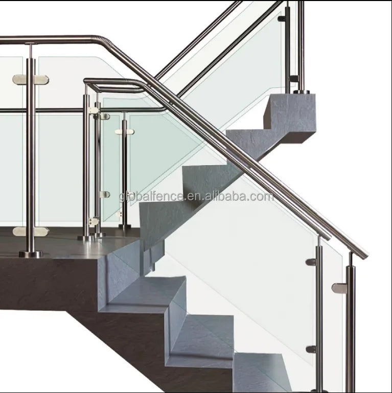Reilbu Clips Use to Glass Railing System for Balcony Modern Design  Stainless Steel Railing