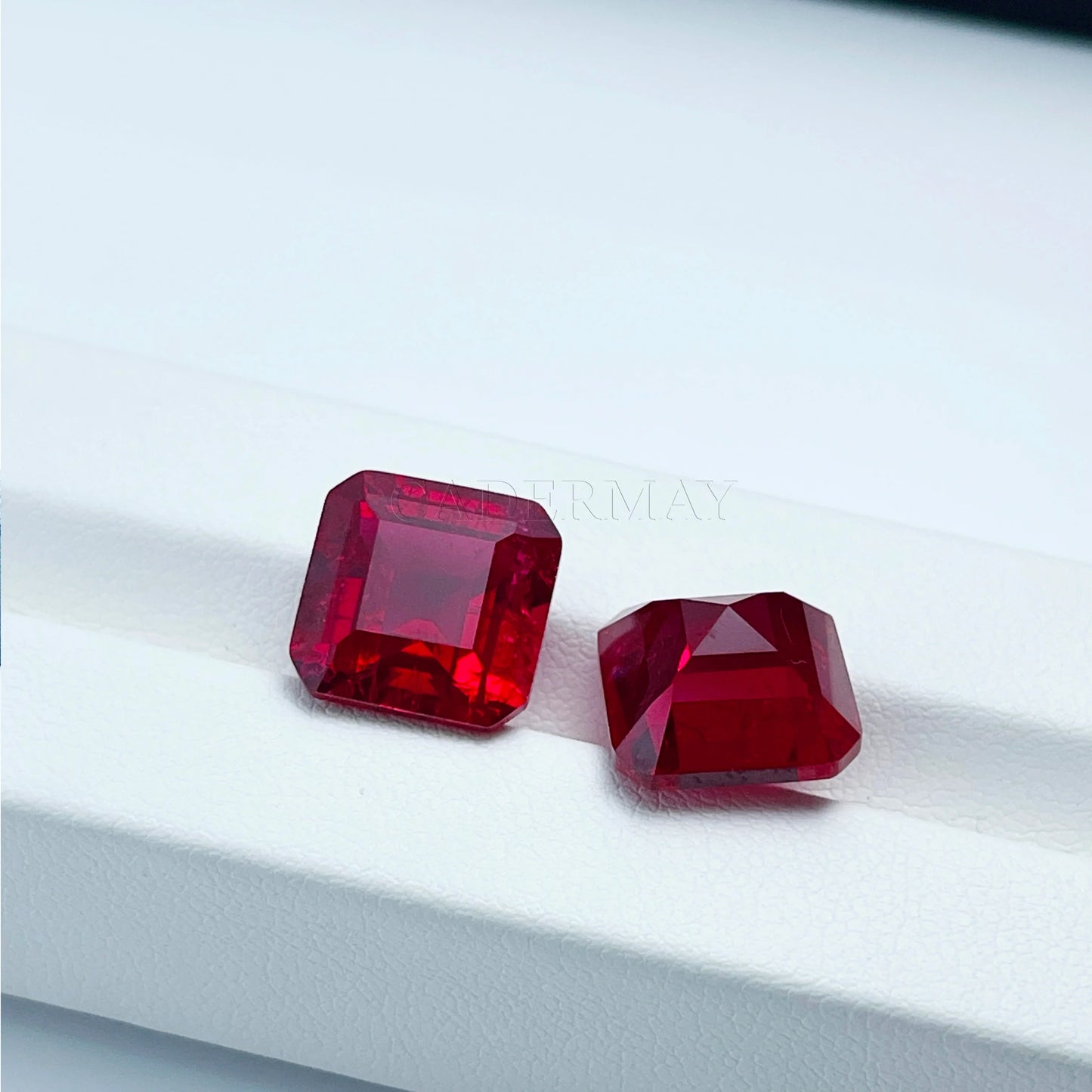 Wholesale Synthetic Ruby Gemstone Square Asscher 4x4mm-12x12mm Lab Created Ruby Loose Stone With Minor Cracks and Inclusions