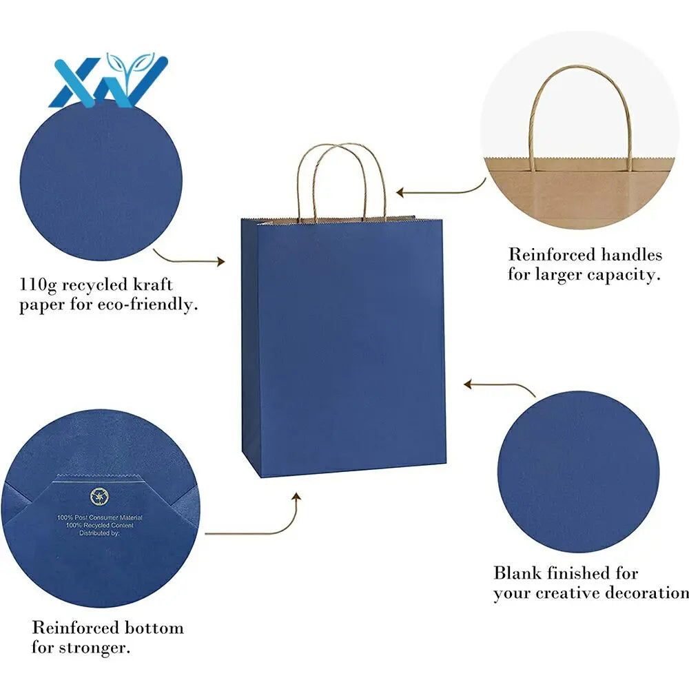Paper Bag with Different Handle Types Custom Brown Paper Carrier Bag From China Source Factory Supplier