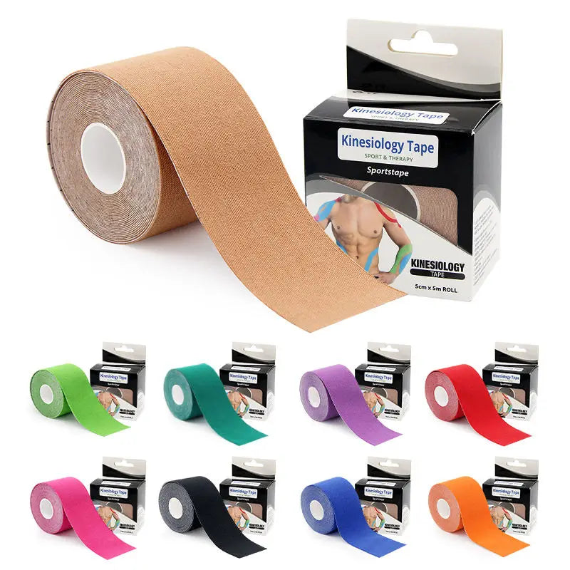 5cm 5m Cotton Kinesiology Tape High Stickiness Athletic Sports Turf Tape Rolls for Football
