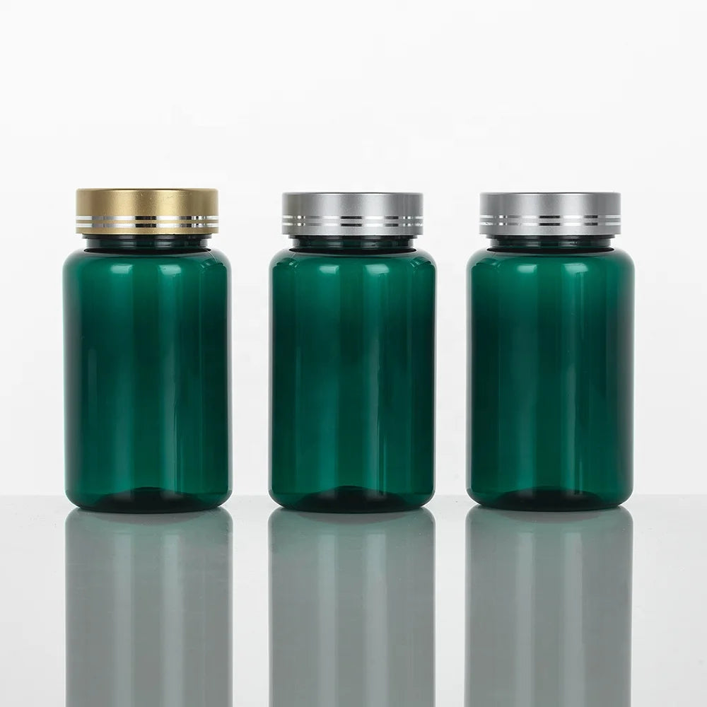 BPA Free Factory Food Grade  200cc Frost Bottle PET Plastic Supplement Container Pill Chewing Gum Bottles with God Cap