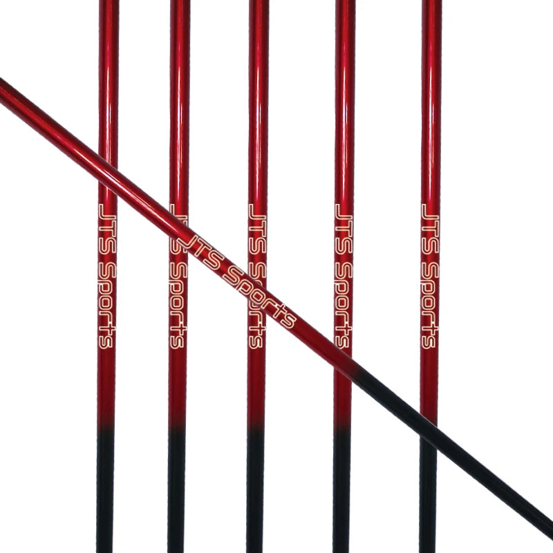 Red Graphite Stepped Golf Shaft for Driver Wood Hybrid Iron Wedge Putter Customized Flex Offers Lightweight Options