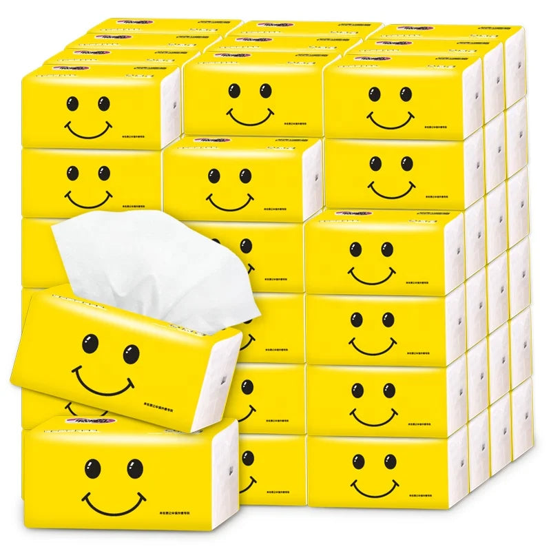 Customized Logo Eco-Friendly Soft Tissue Paper 100% Virgin Wood Bamboo Pulp Bag Facial Tissue for Home Use