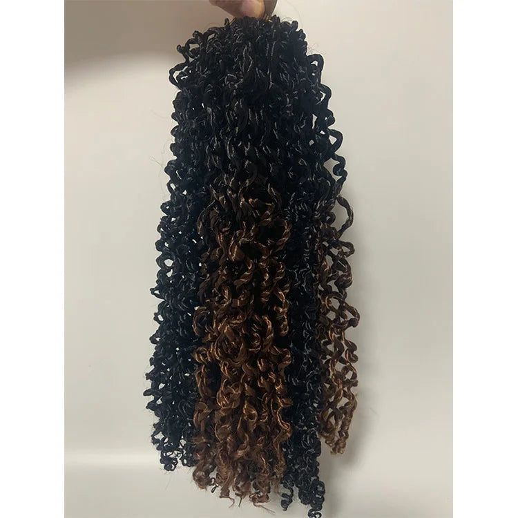 New Style Yanki Twist Braid Yanky Twist Crochet Hair Pre-Twisted Curly Braiding Extensions Pre-looped Twist Braids Synthetic