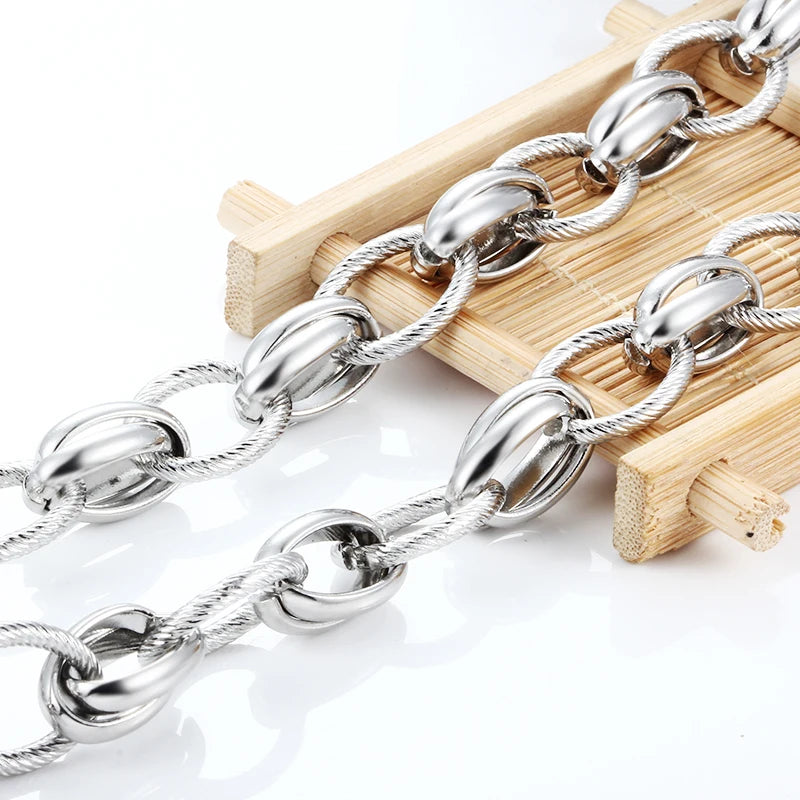 Big Roll Chain for Men Thick Stainless Steel Unique Hip Hop Style Chains Waterproof Sweat Resistant Wire for Making Jewelry