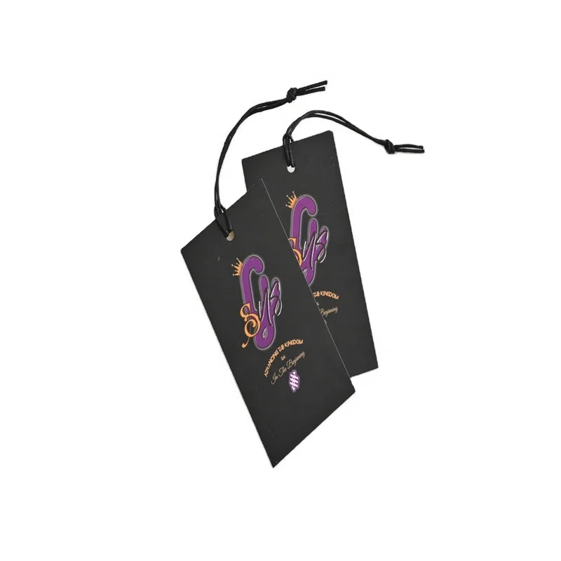 Customised logo Clothing hang Tag With Rope Recycle Hangtags