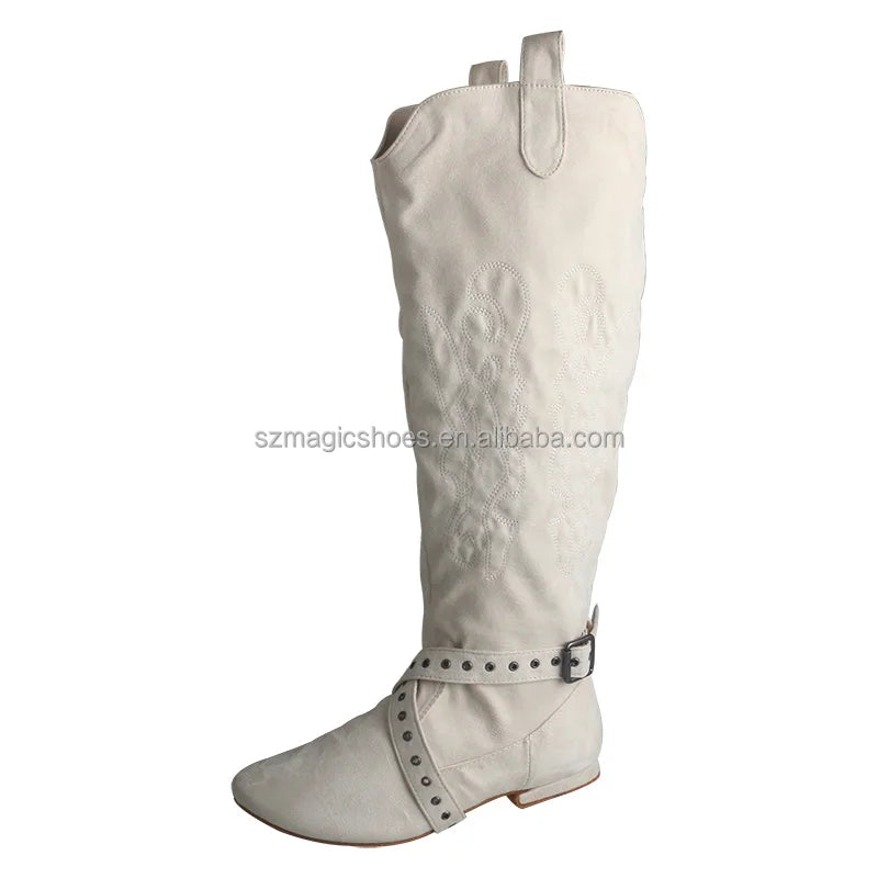 Customized Low Heel High Quality Hot Selling Closed Toe Customized Color Soft Suede Sole Women Dance Boots