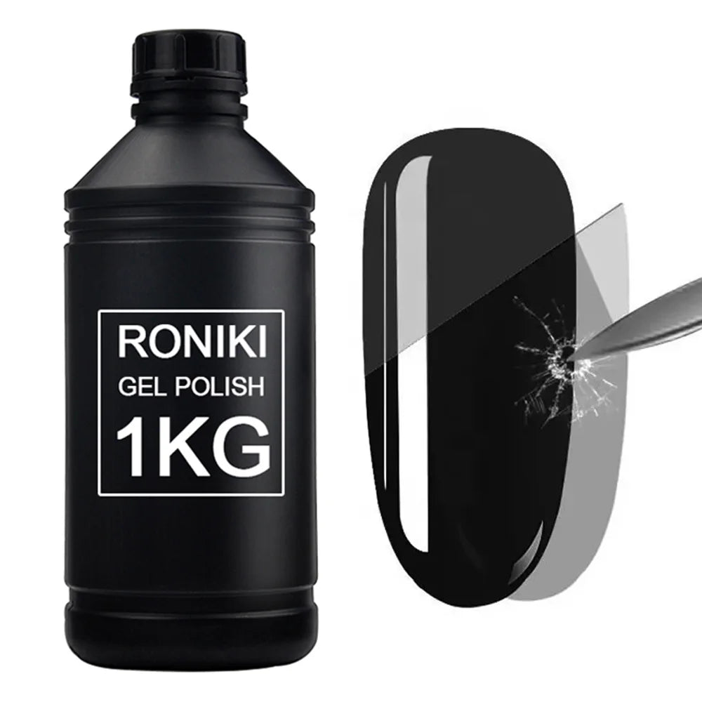 RONIKI Wholesale Professional Non-Toxic Clear Quick Dry No Wipe High Shine Customize Logo Matte Top Coat Gel Nail Polish