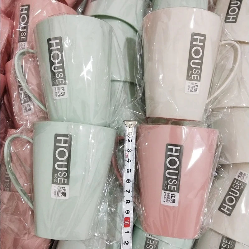 Toothbrush Cup Home Supplier Customer Logo Handle Couples Mugs Coffee Mug Gargle Washing Plastic Drink Water Country Travel