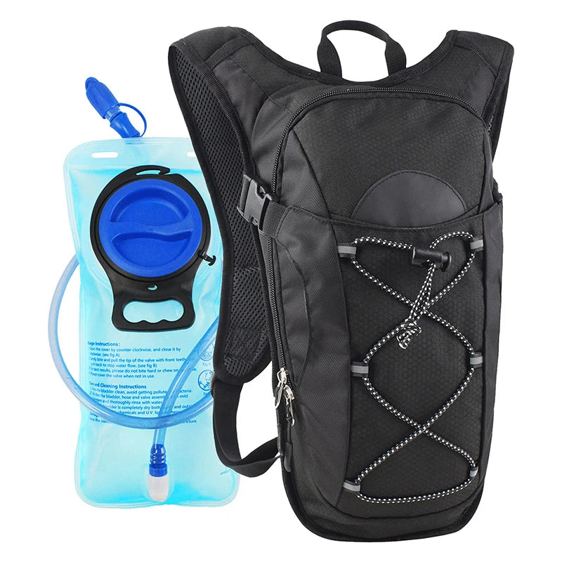 Custom 2L Waterproof Anti-Theft Polyester Hydration Backpack with Bladder for Hiking Running Cycling