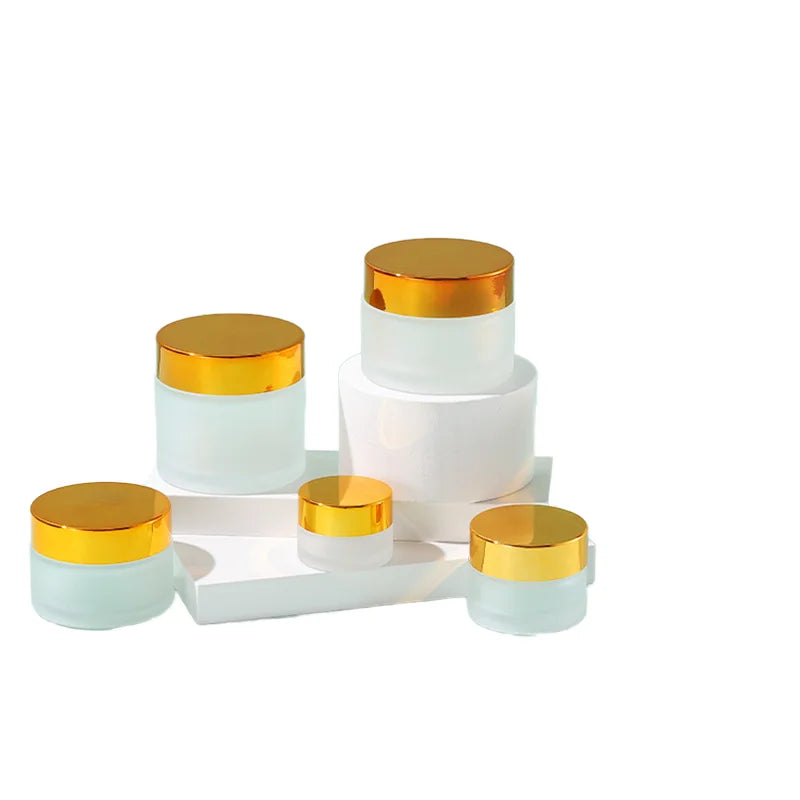 Portable Multifunctional Travel Cosmetic Glass Bottle with Plastic and Aluminum Cap for Skin Care Cream and Lotion