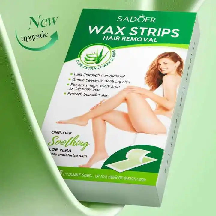 Natural Professional Chemical Double-sided Wax Paper Strips Hair Removal Patch Body Hair Remover Wax Strips CONGYANG Brand