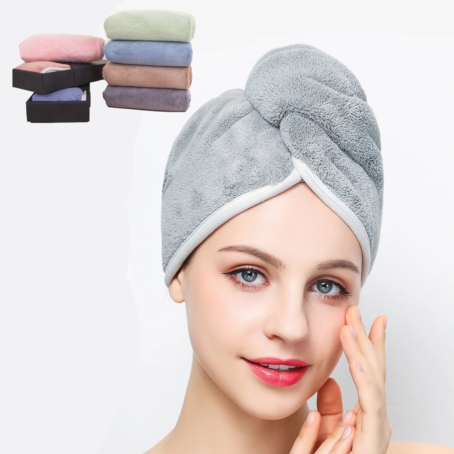 Magic Super Absorbent Microfiber Hair Towel Wrap for Women Quick Dry Turban Wraps Hair Drying Towel