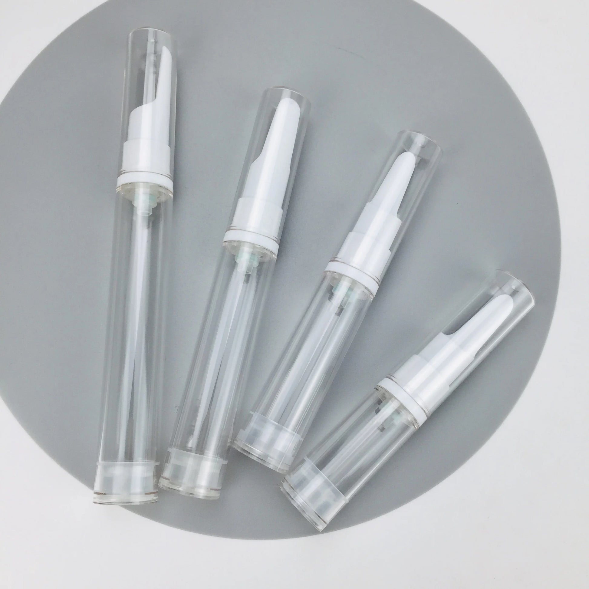 Mini Size 5ml 10ml 15ml Transparent Plastic Bottles Airless Pump Sprayer for Skin Care Serum and Eye Cream