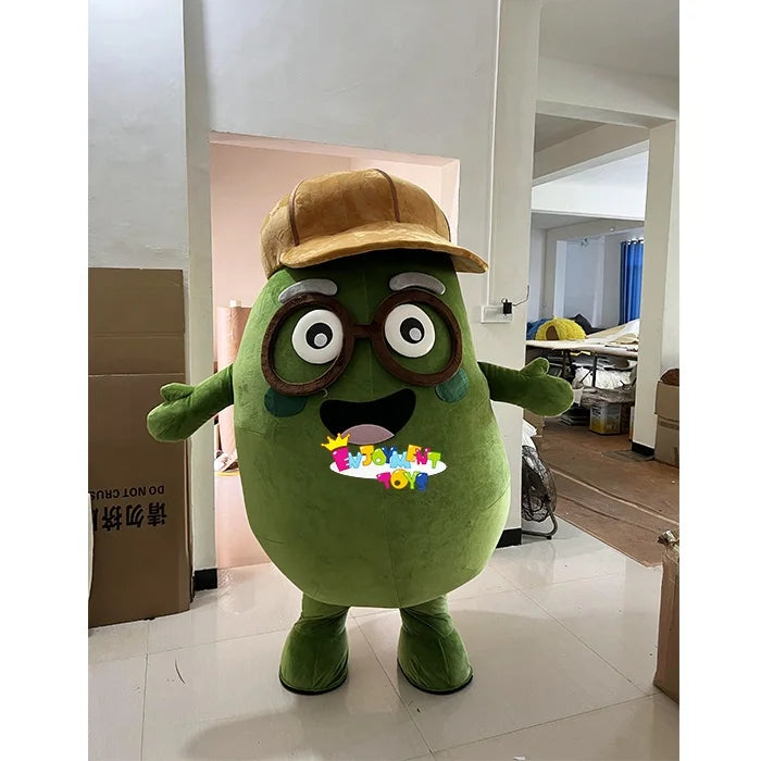 Cute and Customizable Inflatable Peas Mascot Costume for the Elderly Avocado Party Costume for the Elderly for Sale