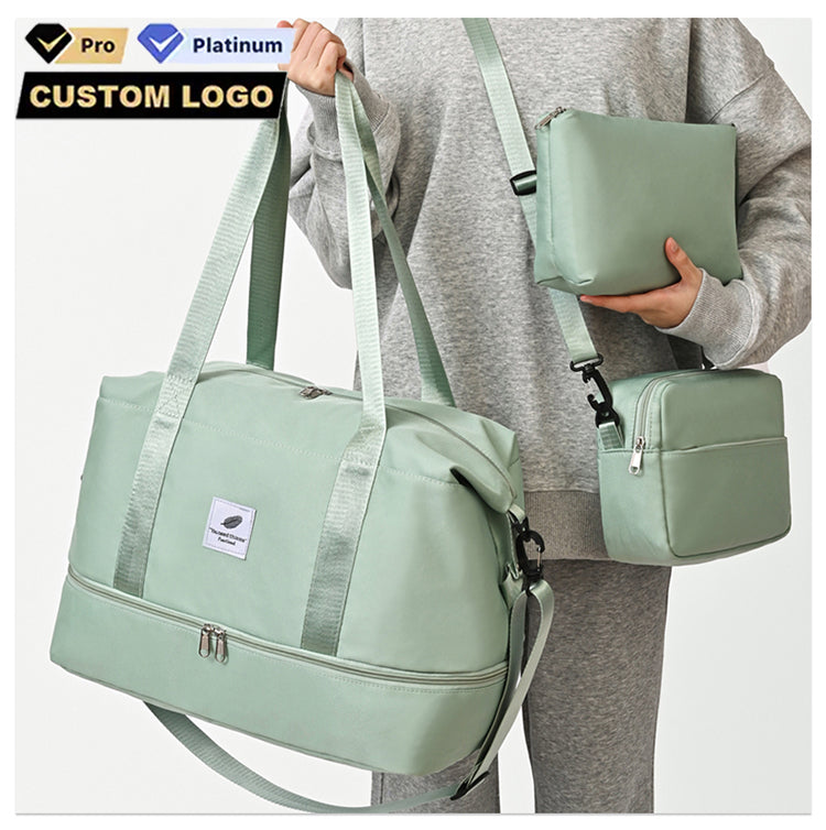 3Pcs/Set Large Capacity Travel Storage Bags Wholesale Clothes Shoes Cosmetic Organizer Bags Sports Gym Fitness Duffle Bag