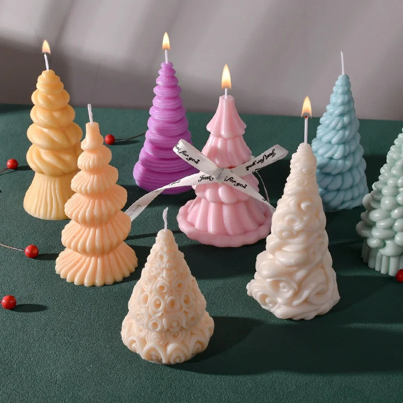 Christmas Tree Aromatherapy Candle Silicone Mold Party Decoration Gypsum Decoration Creative Christmas Grinding Tool