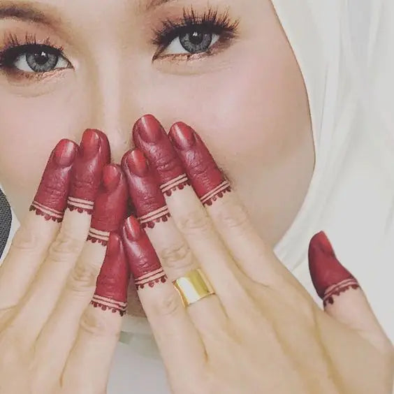 Black Red  Dark  Red Liquid Henna Dip Paste Cream Body Finger Feet Ramadan Halal Muslim  Dipping Bottle With Private Label