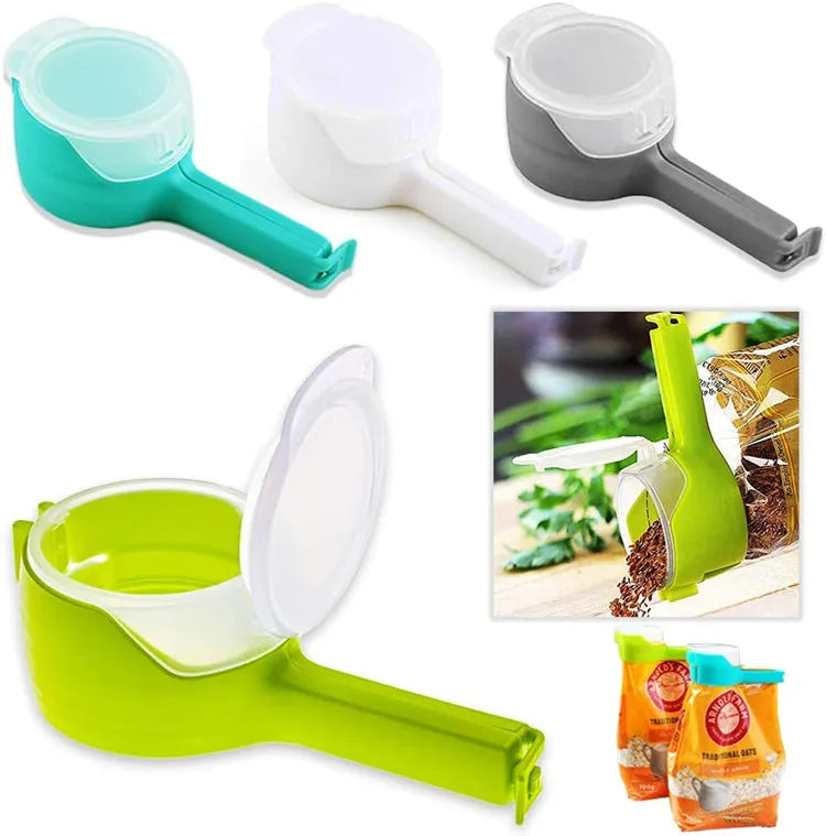 Kitchen Organizer Tools Plastic Food Storage Bag Sealing Clips With Pour Spouts Kitchen Chip Bag