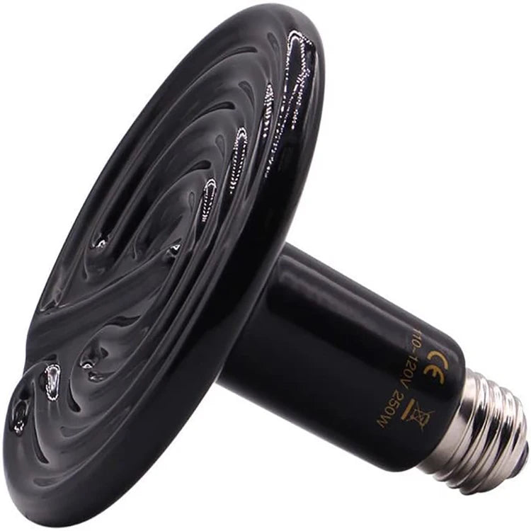 Crawling Pet Light Far Infrared Black Ceramic Heater High Intensity Heating Lamp for Reptiles