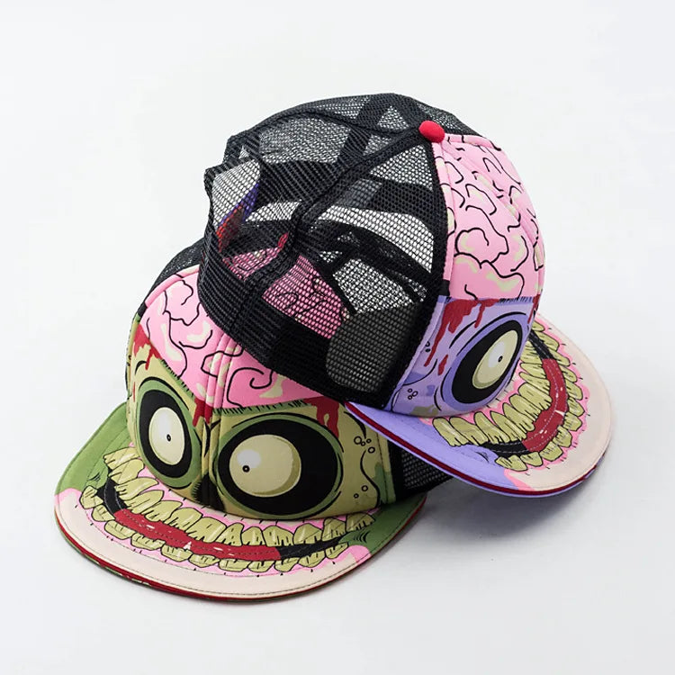 Unisex Flat Brim Foam Snapback Caps High Quality Custom Design Printed Polyester Trucker Hat for Hip Hop Outdoor Wear Wholesa